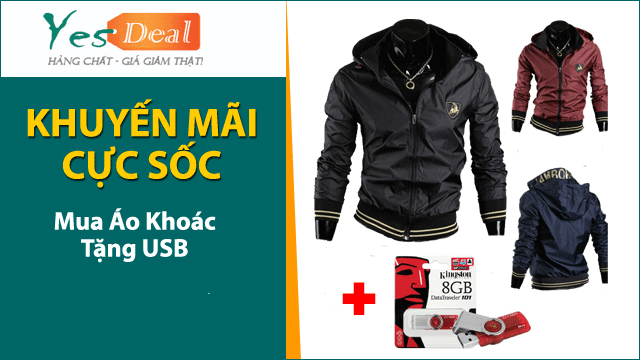 Khuyến mãi sốc: Mua áo khoác tặng USB